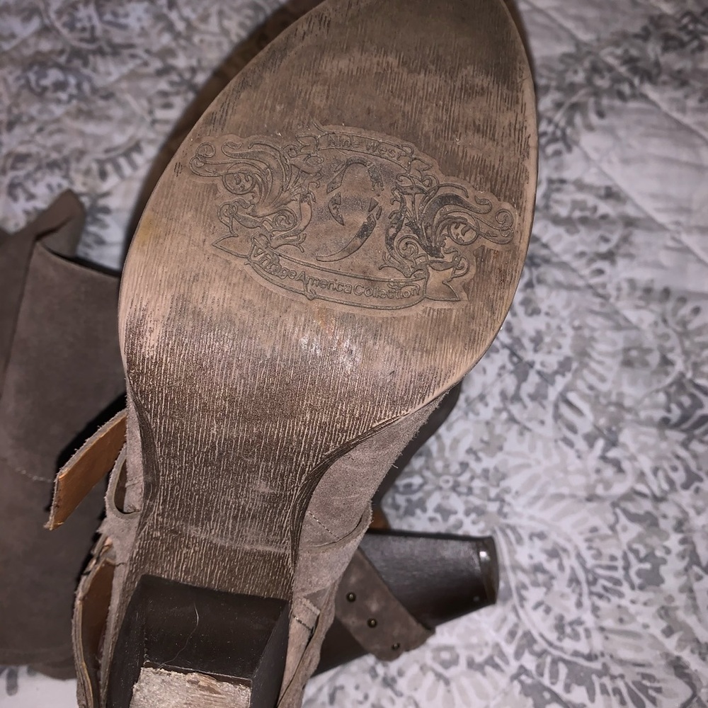 Nine West Leather Mid Calf Boots